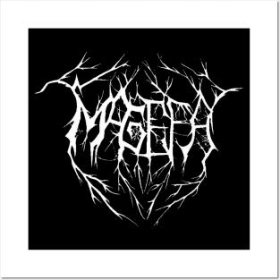 MAGEFA - 'Death' white logo Posters and Art